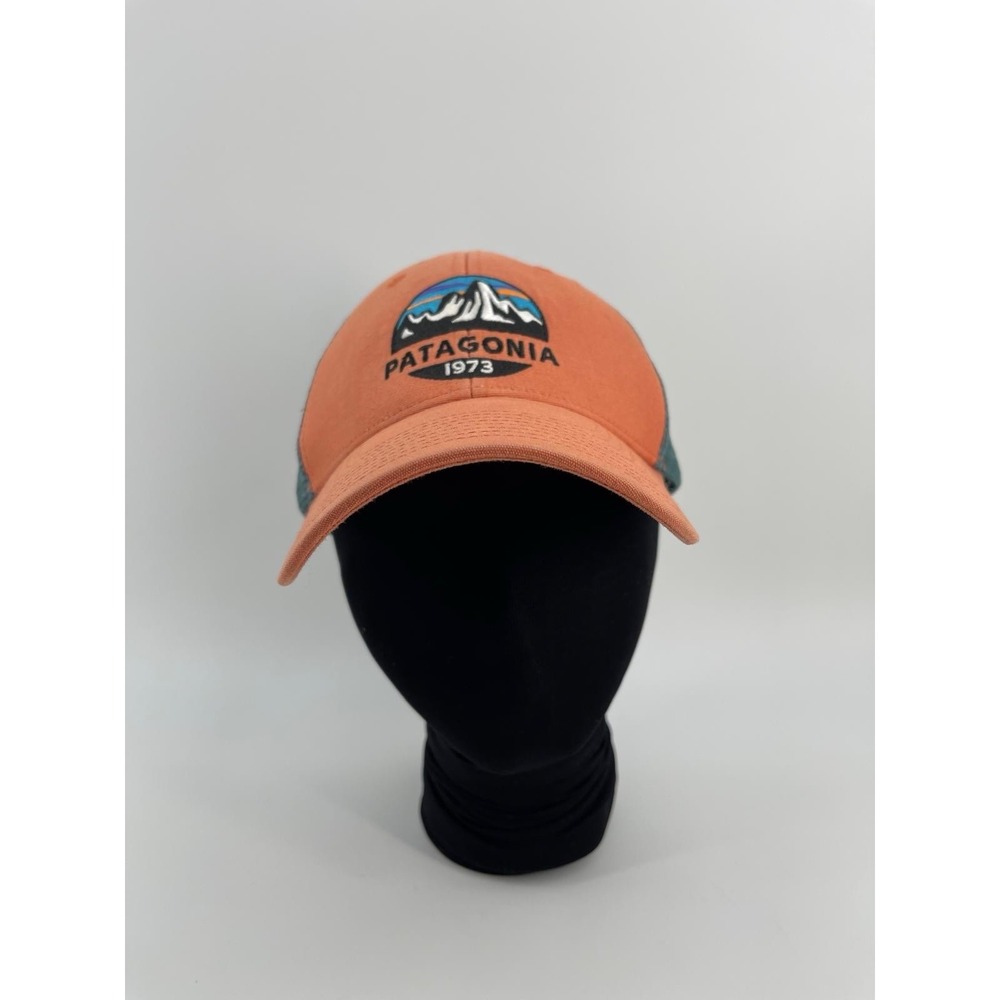 Patagonia Hat Adult Snapback‎ Peach Teal Mesh Back Baseball Trucker Cap Outdoor